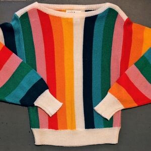 Vibrant Multicolor Striped Women's Sweater